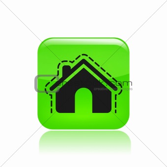 Vector illustration of modern icon depicting a house protection