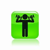 Vector illustration of single isolated weightlifting icon