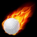 Golf ball on fire