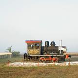 memorial of steam locomotive, René Fraga sugar factory, Cuba