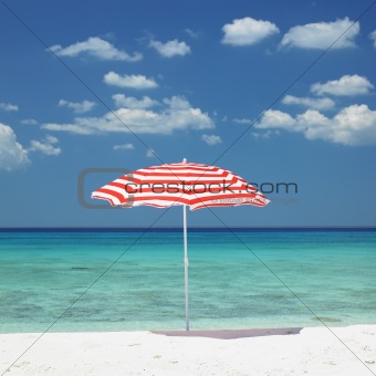 sunshade, Maria la Gorda Beach, Pinar del Rio Province, Cuba