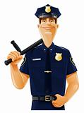 policeman with truncheon