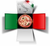 Box pizza made in Italy