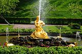 Fountains in Petergof park. Fountains Samson