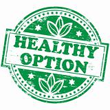 Healthy Option rubber stamp
