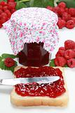 Homemade raspberry jam