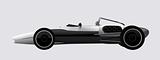 vector racing sports car concept in retro style