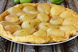French traditional pie Tarte Tatin with pears