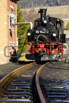 steam locomotive, Steinbach - Johstadt, Germany