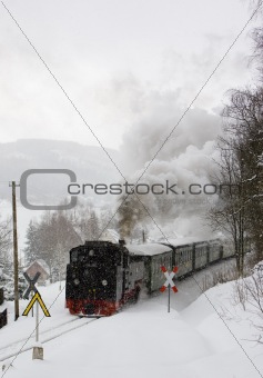 steam train, Oberwiesenthal - Cranzhal (Fichtelbergbahn), Germany