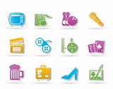Leisure activity and objects icons