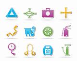 car and transportation equipment icons