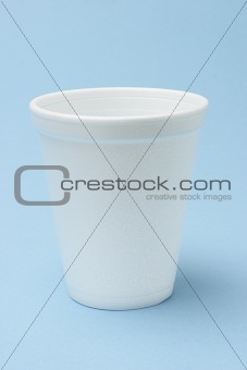 White Styrofoam cup 