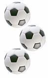 Three soccer balls