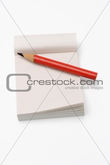 Short pencil and mini notepad