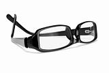Black plastic frame spectacles