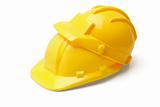 Yellow safety helmets