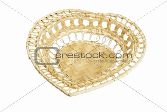 Heart shape cane basket