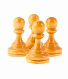 four white pawns