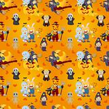 cartoon Halloween seamless pattern