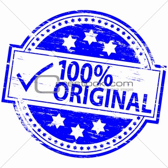 100 Percent Original rubber stamp