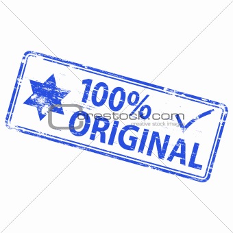 100 Percent Original rubber stamp