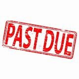Past Due rubber stamp