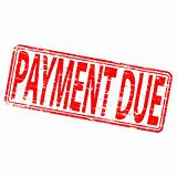 Payment Due rubber stamp