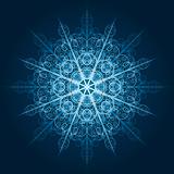 vector highly detailed blue snowflake