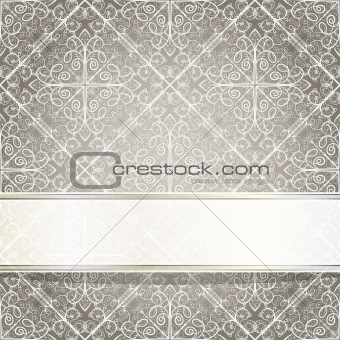 eps 10, vector seamless background with snowflakes and ribbon fo