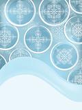 vector post card with snowflakes
