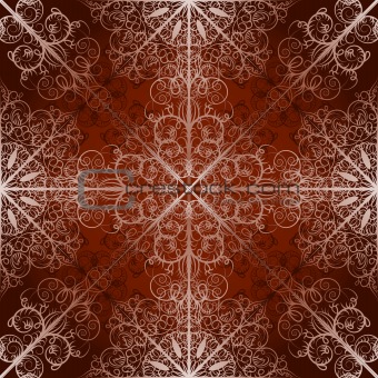 vector seamless pattern with highly detailed snowflakes