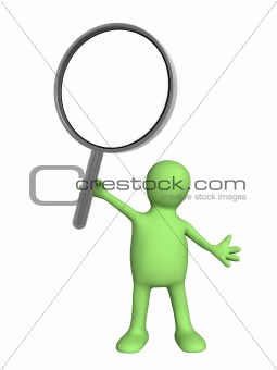 3d puppet with magnifier