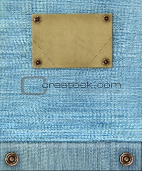 Background - texture jeans with label
