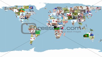 Leisure images forming world map