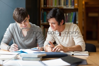 Students preparing an essay