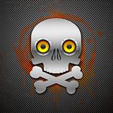 Abstract background with skull