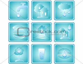 set of water icons