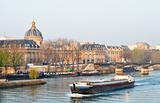 A barge on the river Seine, Paris