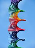 Rainbow colored spiral