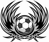 Soccer Template with Wings