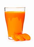 Carrot juice in glass