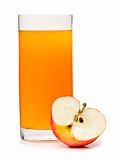 Apple juice in glass