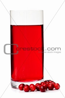 Cranberry juice in glass