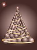 Christmas tree ball on decorative abstraction background