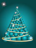 Christmas tree ball on decorative abstraction background