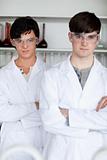 Portrait of male scientists posing