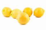 Yellow ripe lemons