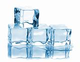 Four ice cubes