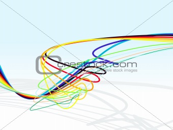 abstract colorful line wave